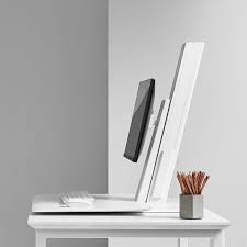 Portable Standing Desk Converter Quickstand Eco Humanscale In 2020 Portable Standing Desk Standing Desk Converter Standing Desk Solutions