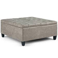 At first glance, this appears to be similar to many other ottomans. 36 Elliot Coffee Table Storage Ottoman Faux Leather Gray Taupe Wyndenhall Target