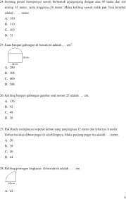 Luas = p x l = 10 x 3 = 30 cm². Luas Dan Keliling Bangun Datar 1 Soal Kelas 6 Sd 1 Rumus Luas Persegi Panjang Adalah A B C D Pdf Free Download