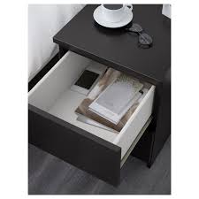 Nightstand nightstand drawers tall bedside tables. Malm 2 Drawer Chest Black Brown 153 4x215 8 40x55 Cm Ikea