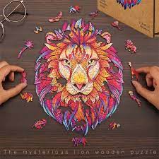 This double sided laser cut custom puzzle gift was just the project to become more comfortable with drawing in ai after years of adobe photoshop. A3 Wooden Diy Jigsaw Puzzle Mysterious Lion Jigsaw Puzzle Laser Cut Wooden Jigsaw 3d Puzzles Xmas Christmas Gift For Kid Wood Diy Crafts Aliexpress