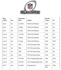 • nfc playoff picture, schedule, matchups, dates and times are set with the conclusion of the 2020 nfl season. Printable Nfl Playoff Game Schedule For The 2020 21 Season Interbasket