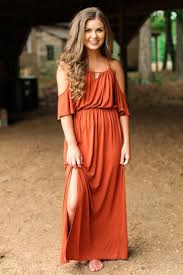 Perfect Romance Rust Maxi Dress Rust Bridesmaid Dress Stylish Gown Burnt Orange Bridesmaid Dresses