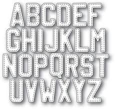 We often write lists in alphabetical order. Vintage Varsity Alphabet Memory Box Craft Die 94341 123stitch