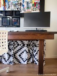 Here's how to add outlets safely with surface wiring. Hide Computer Cords With A Shower Curtain A Pretty Happy Home