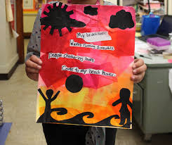 3rd Grade Haiku Silhouettes For This Project We Talked About What A Haiku Poem Is And How To Constr Art Lessons For Kids Haiku Poems For Kids Poetry For Kids