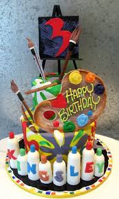 Paint Party Artist Cake Art Party Cakes Eat Cake