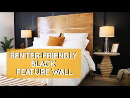 Wood, in its natural form, should be your primary choice of materials. Home Color Inspiration For Renters That Can T Paint Bedroom Makeover With Black Feature Wall Youtube