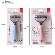 However, if you have already had hair knots, the water and shampoo will coat the hair fibers in the knots and potentially help them pull apart easier. Pets Fur Knot Cutter Dog Grooming Shedding Tools Pet Cat Hair Removal Comb Brush Double Sided Pet Products Suppliers Shop Guru