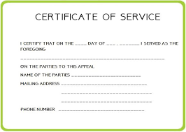 Put your visual ideas to life without a designer! Free Certificate Of Service Sample Template Certificate Of