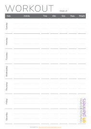 download printable weekly workout template pdf