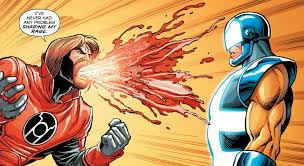 New Gods Infinity Man Of The Forever People Faces Down Red Lantern Guy Gardner New Gods Fourth World Big Barda