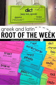 Such A Simple Idea For Greek And Latin Roots Posting The Root Word Wheel Outside Of My Door It Acts As A Teaching Vocabulary Teaching Middle School Reading