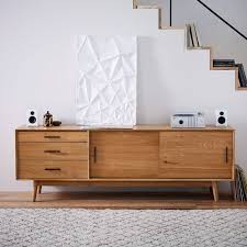 Mid Century Media Console 80 Acorn West Elm Mid Century Modern Living Mid Century Modern Living Room Modern Furniture