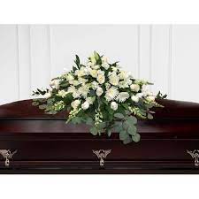 Serenity Casket Spray Brooklyn Florist Gardenia Flower Shop Local Flower Delivery Brooklyn Ny 11207