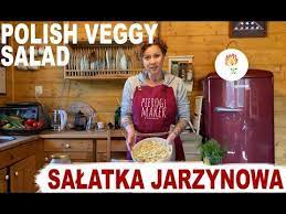 Polish Veggie Salad Salatka Jarzynowa Polish Your Kitchen In 2021 Polish Recipes Veggie Salad Food Processor Recipes