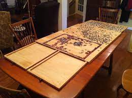 It serves both as a gaming tabletop and storage for board games or puzzles, making it a great choice for any family room. The Ultimate Puzzle Board With Drawers Ezra And The Farmer