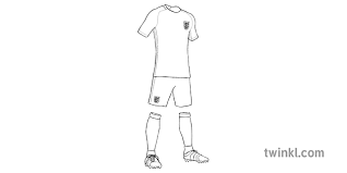 Our england rugby shirt is inspired by the prestige and heritage of the team. England Home Kit Black And White 1 Illustration Twinkl