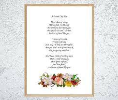 Printable Friendship Poem Friend Gift Friend Verse Friend Poem Friendship Verse Friends Poetry Gift F Friendship Poems Friend Poems Friendship Printables