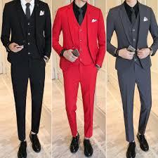 Perfect for exclusive evening events and weddings. Modern Latest Coat Pants Designs Mens Suits Slim Fit 3 Pieces Jacket Vest Pants Classic Red Tuxedo Tweed Plus Size 4xl 2018 Suits Aliexpress