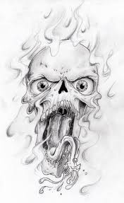 Outline evil skull tattoo designs. Skull Art Drawing Skulls Drawing Evil Skull Tattoo