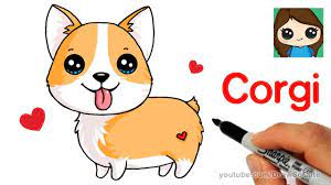 ★celebrate mother's day, father's day, christmas, valentines, new years, birthdays, etc. How To Draw A Corgi Easy Cartoon Dog Cute Cartoon Drawings Cute Dog Drawing Cartoon Dog Drawing