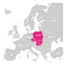 Official website of the visegrad group (v4): Visegrad Group Aka V4 Of Four Countries Poland Czech Republic Slovakia And Hungary Pink Highlighted In The Political Stock Vector Illustration Of Czech Geography 105020480