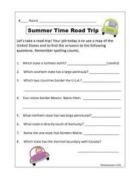 Summer Road Trip - .U.S.A. Mapping Activity By Linda Shanton | TpT