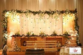 Rustic Decor Wedding Roses Greenery Fine Wood Orchid Head Table Wedding Backdrop Head Table Wedding Filipiniana Wedding Theme