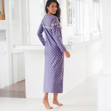 Chemise De Nuit Manches Longues Jersey Coton Blancheporte