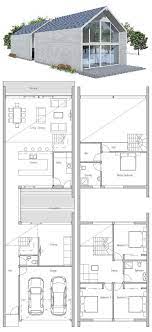Contemporary Home Ch108 Narrow House Plans Narrow Lot House Plans Rectangle House Plans