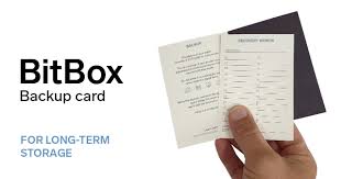 Cold storage is best done with a simple paper wallet (bitaddress.org) and laminate it with copies dotted around in various locations. Bitbox Backup Card Simple And Long Lasting
