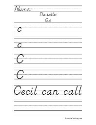 Letter C D Nealian Script Handwriting Practice Worksheet Handwriting Practice Worksheets Handwriting Practice Handwriting Worksheets