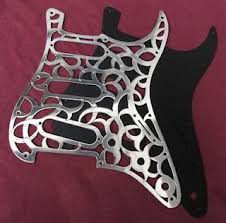 German hand crafted Strat metal pickguards~ Strat-O-Blogster Guitar Blog |  Stratocaster guitar, Guitar design, Guitar accessories