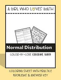 Normal Distribution Coloring Sheet Normal Distribution Math Projects Love Math