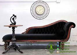 Sofa Klasik Warna Natural Kayu Chaise Lounge Wicker Chaise Lounge Chaise