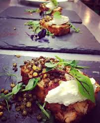 12 large sea scallops, halved; Chicken And Nduja Terrine Crispy Lentils Whipped Feta Picture Of The Loft Restaurant Terrace St Ives Tripadvisor