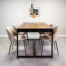 Esstisch aus altholz 'lugano' massiv 140x90cm. Esstisch Vegas 140x80 Cm Industrial Super Preise Dimehouse