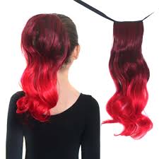 She wanted long hair as and when she one of the newer methods of hair extensions which has quickly became a favourite for so many! Diva Black Red Ombre Curly Ponytail Hair Extensions Magic Manes Hair Extensions