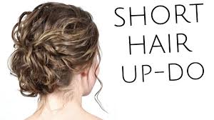 From simple dutch and french braids to elegant or messy chignons, here you have it all. Soft Bridal Up Do Hairstyle For Short Fine Thin Hair Get Volume In This Hair Style With Padding Youtube