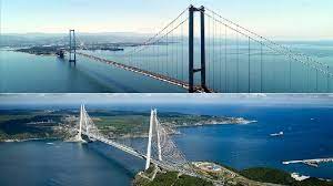 Osman gazi köprüsü) is a suspension bridge spanning the gulf of i̇zmit at its narrowest point, 2,620 m (8,600 ft). Osmangazi Bridge Connects With Yavuz Sultan Selim Bridge