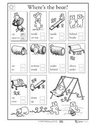 Where S The Bear Language Worksheets Preposition Worksheets Reading Worksheets