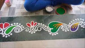 Colorful Border Rangoli Design Rangoli Designs Rangoli Designs Flower Colorful Rangoli Designs