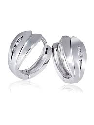 Klassische creolen mit matt gold farbe oder matt silber farbe. Goldmaid Paar Creolen Silber 925 Zirkonia Blattform Teilweise Matt Klingel