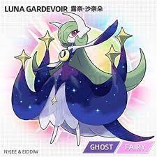 meet luna gardevoir when bathed in the light of lunala gardevoir transforms into luna gardevoir luna gardevoir type ghost pokemon pokemon oras pokemon eevee