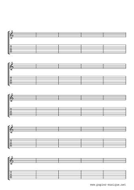 Portees Et Tablature 25 Mesures Sans Numerotation Ps Gtpatab 30 Tablature Guitare Papier Musique
