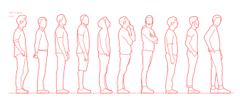 Standing Male Side Dimensions Drawings Dimensions Com 3) draw a vertical line through the middle of the head. standing male side dimensions