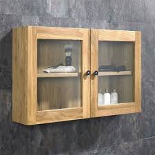 Solid Wood Bathroom Wall Storage Cabinet In 2020 Wood Wall Bathroom Modern Mirror Wall Bathroom Wall Storage