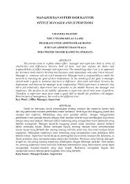 Ia biasa menangani klien lintas industri dan berbagai fungsi manajemen organisasi. Doc Manajer Dan Supervisor Kantor Office Manager And Supervisors Chandra Pratiwi Academia Edu