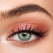 Pillow Talk Model Light Pink Eye Makeup Eyeshadow Makeup Peach Eye Makeup